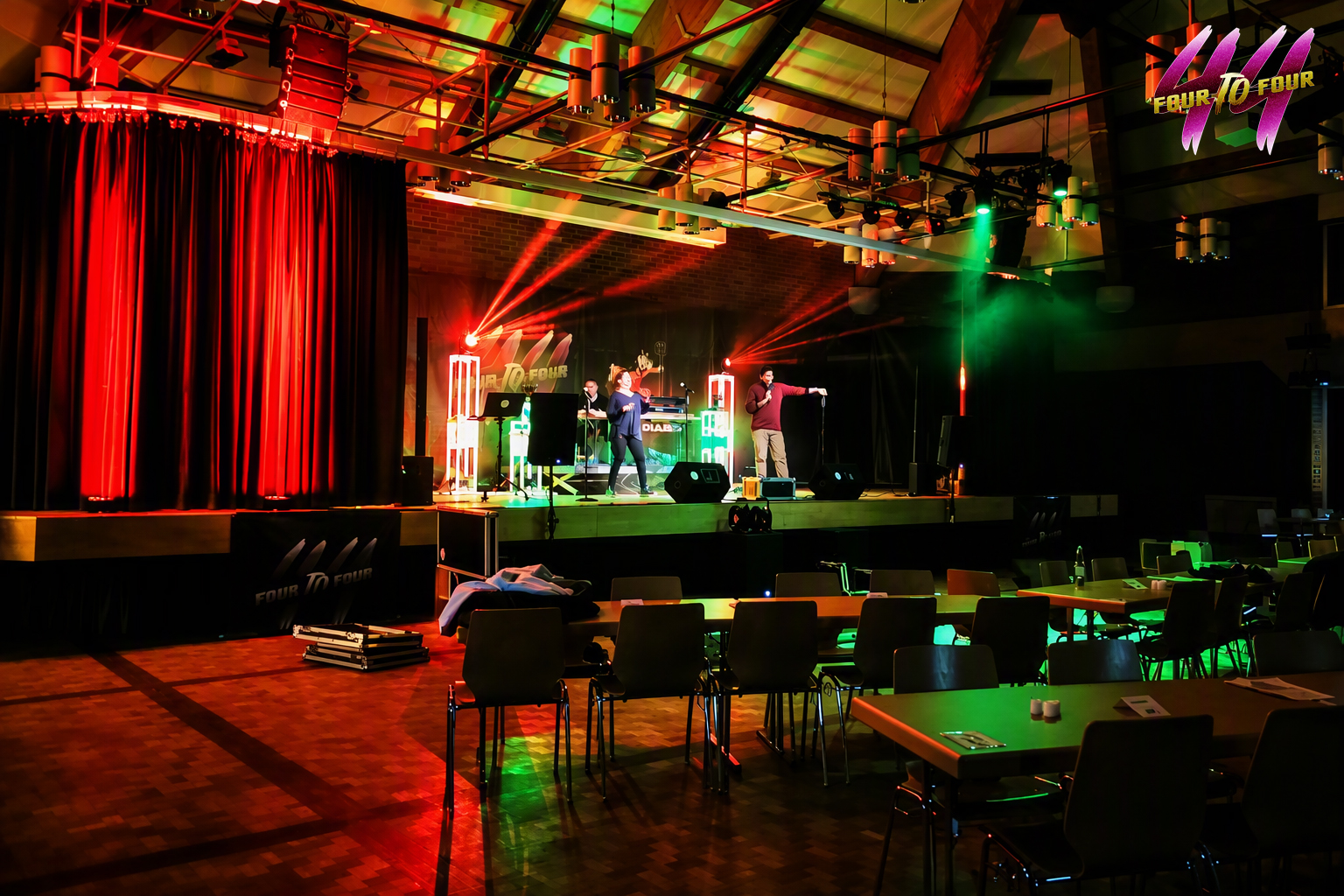 Live auf der Bühne – Soundcheck